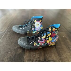 Converse All Star Canvas Hi Top Sneakers Shoes Mens 5 Womens 7 Graffiti VGUC‎